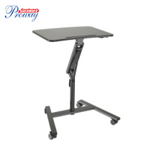 Hydraulic Height Adjustable Sit Stand Office Desk Gas Spring Laptop Stand Desk with Four Universal Casters/